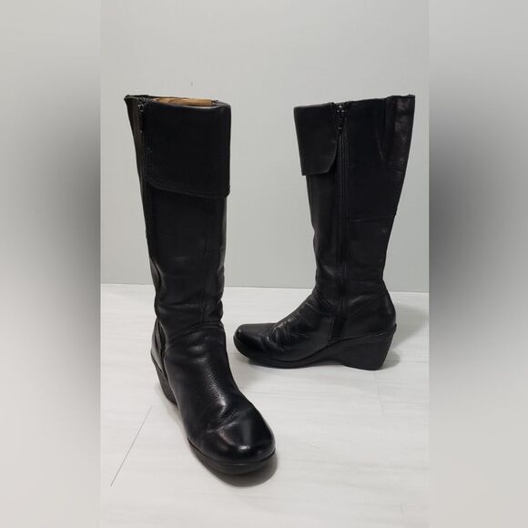 Hush Puppies Black Heeled Boots - Picture 5 of 14